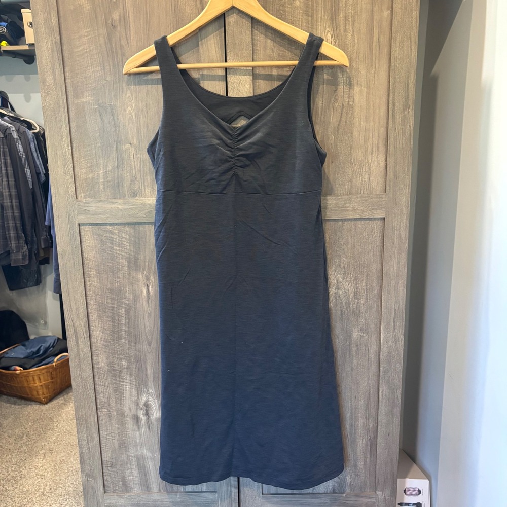Kuhl Mova Aktiv Dress Black/Gray Sleeveless A-Line Keyhole Back Active Travel